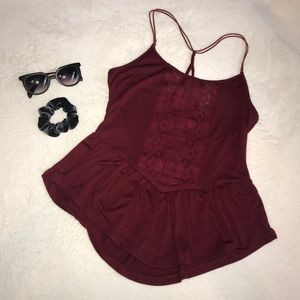 Maroon Wet Seal top